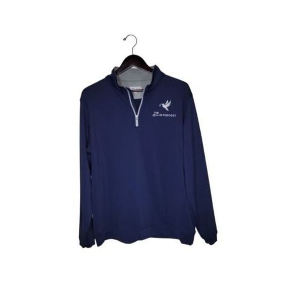 Peter Millar Men's Long Sleeves Quarter-Zip  Stretch Navy  Sweater Size XL - Picture 1 of 9